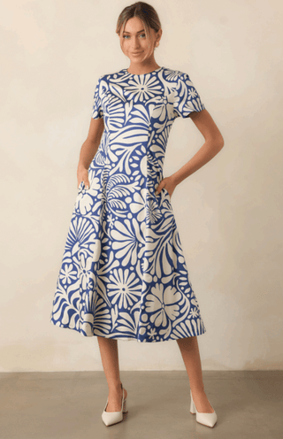 Prosperina Margot Reversible Midi Dress - Planters Exchange