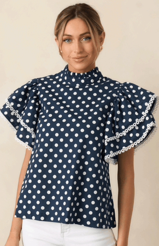 Prosperina Blair Ruffle Top - Planters Exchange