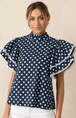 Navy Polka Dot
