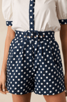 Navy Polka Dot