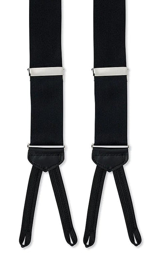 R Hanauer Black Satin Suspenders