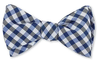 R Hanauer Lt Blue Woven Claiborne Bowtie B3115