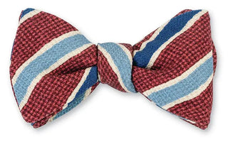 R. Hanauer Men's Bowtie Burgundy R HAnauer Burgundy Chester Stripes Bow Tie 5595