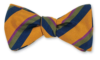 R. Hanauer Men's Bowtie Gold/Navy R Hanauer Gold/Navy Bruton Stripes Bow Tie 5553