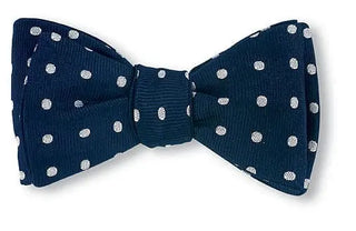 R Hanauer Navy Woven Vero Dots Bowtie B2015