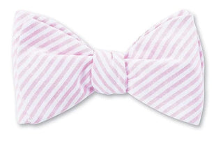 R. Hanauer Men's Bowtie Pink/White R Hanauer - Pink Seersucker Bow