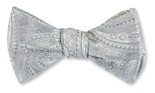 R. Hanauer Men's Bowtie Silver R Hanuer Silver Paisley Bow Tie 3852