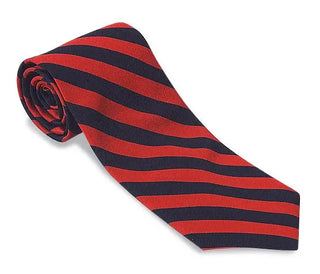 R Hanauer -Black/Scarlet Bar Stripes Necktie