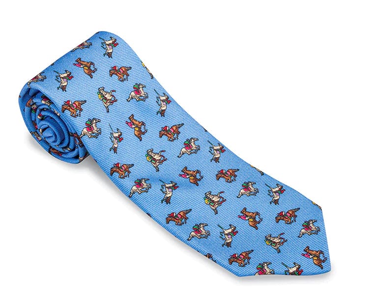 R. Hanauer Men's Necktie Blue R Hanauer 100% Silk Derby Necktie