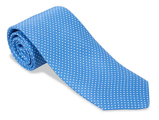 R Hanauer Blue/White Halstead Spots Necktie