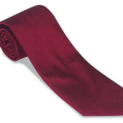 R. Hanauer Men's Necktie Burgundy Solid Derwin Repp Necktie