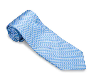 R Hanauer Lt Blue Monroe Links Necktie
