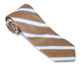 R. Hanauer Men's Necktie Mahogany R Hanauer Dudley Stripes Necktie