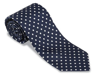 R. Hanauer Men's Necktie Navy/White R Hanauer Navy Windsor Dot F713