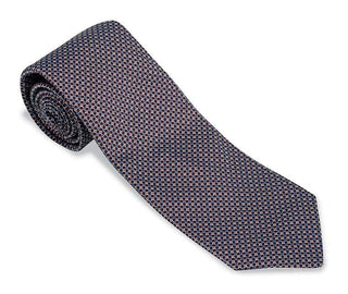 R. Hanauer Men's Necktie Wine/Cobalt R Hanauer Broadway Neats Necktie