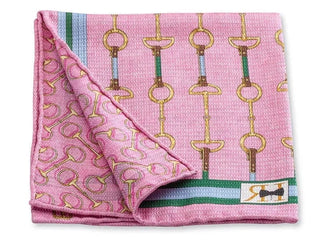 R. Hanauer Men's Pocket Square Pink R Hanauer Girth & Bit Pocket Square