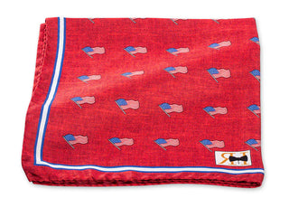 R Hanauer American Flag Pocket Square - Planters Exchange