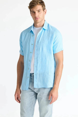 Raffi Men's Shirts Atlantic / Medium Raffi Bryce Short Sleeve Linen Shirt