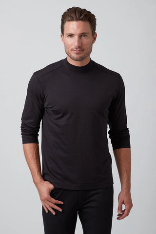 Raffi Men's Shirts Black / Medium Raffi - Aqua Cotton Mock Neck