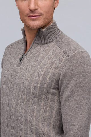 Raffi - L/S Vanise Cashmere 1/4 Zip Mock Sweater