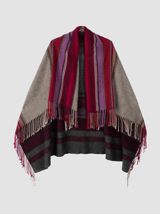 Repeat Cashmere Women's Poncho/Topper Taupe Repeat Square Cashmere Scarf