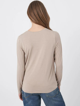 Repeat Cashmere Women's Shirts & Tops Repeat Basic Long-Sleeved Top