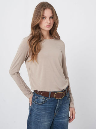 Repeat Cashmere Women's Shirts & Tops Repeat Basic Long-Sleeved Top