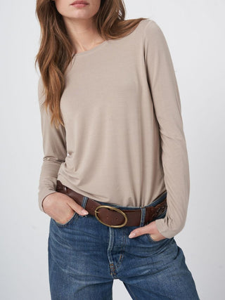 Repeat Cashmere Women's Shirts & Tops Repeat Basic Long-Sleeved Top