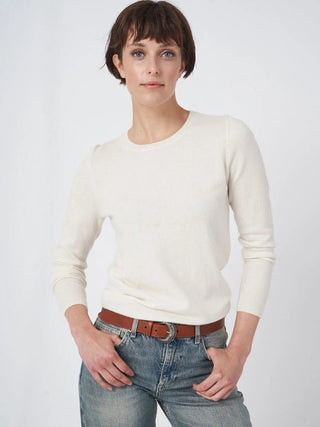 Repeat Cashmere Women's Sweaters Cream / 36 - XS Repeat Cashmere Sweater w/ Round Neckline