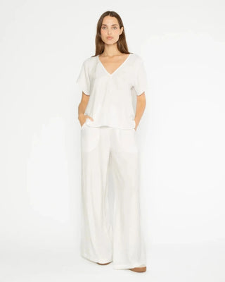 Ripley Rader Women's Pants Off White / 2 (S) Ripley Rader Satin Crepe Yacht Pant