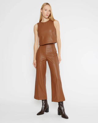 Ripley Rader Women's Pants Ripley Rader Camel Vegan Leather Crop Pant