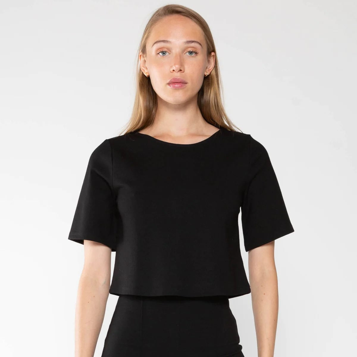 Ripley Rader Women's Shirts & Tops Black / 1 (XS) Ripley Rader Ponte Knit Short Sleeve Top