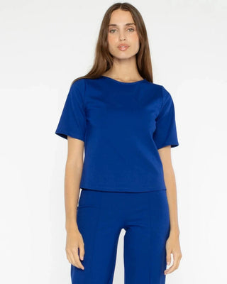 Ripley Rader Women's Shirts & Tops Cobalt Blue / 2 (S) Ripley Rader Ponte Knit Short Sleeve Top Extended
