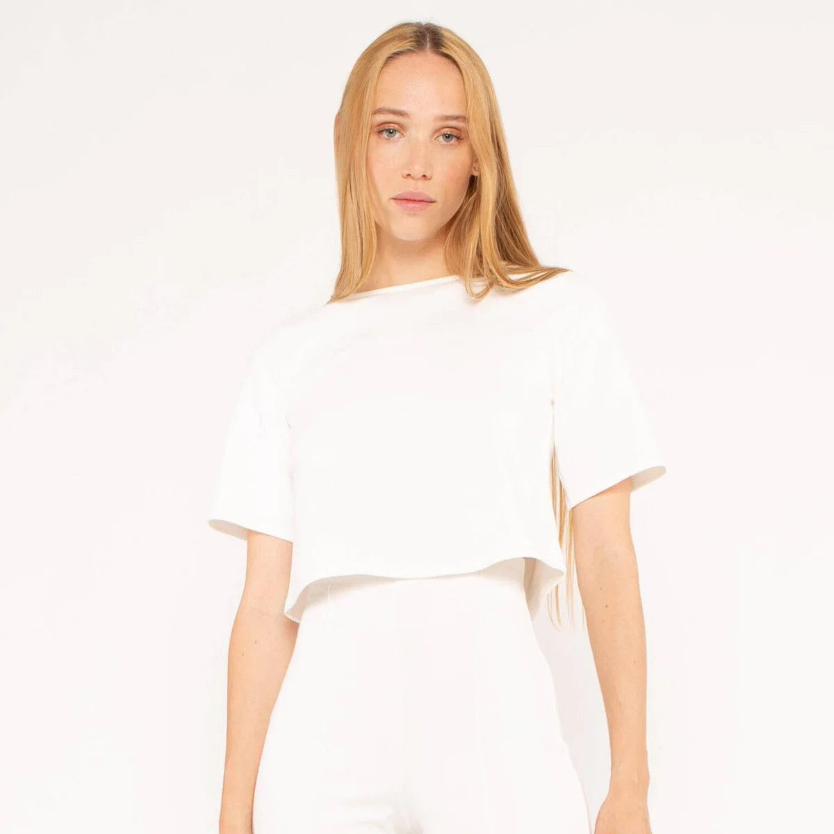Ripley Rader Women's Shirts & Tops Off White / 2 (S) Ripley Rader Ponte Knit Short Sleeve Top