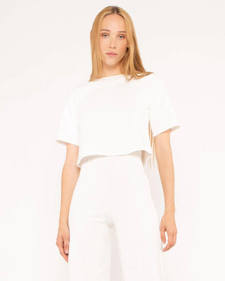 Ripley Rader Women's Shirts & Tops Off White / 2 (S) Ripley Rader Ponte Knit Short Sleeve Top