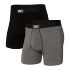 Saxx Men's Underwear Black/Grey / SMALL SAXX Ultra Boxer Brief Fly 2PK