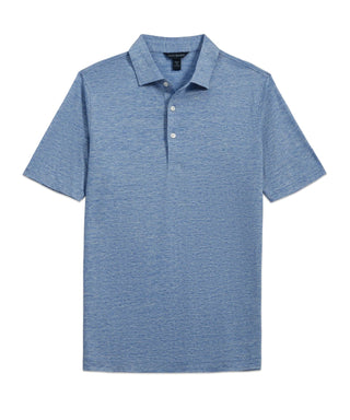 Scott Barber Linen Melange Polo Shirt