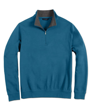 Scott Barber Pima Interlock Zip Mock Neck