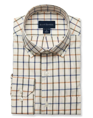 Scott Barber Superfine Poplin Windowpane Scott Barber