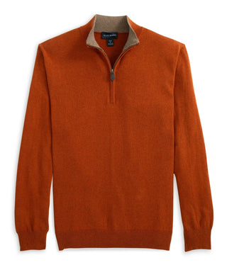 Scott Barber Men's Sweaters Spice / Medium Scott Barber Men's Quarter Zip Sweater in Spice Color