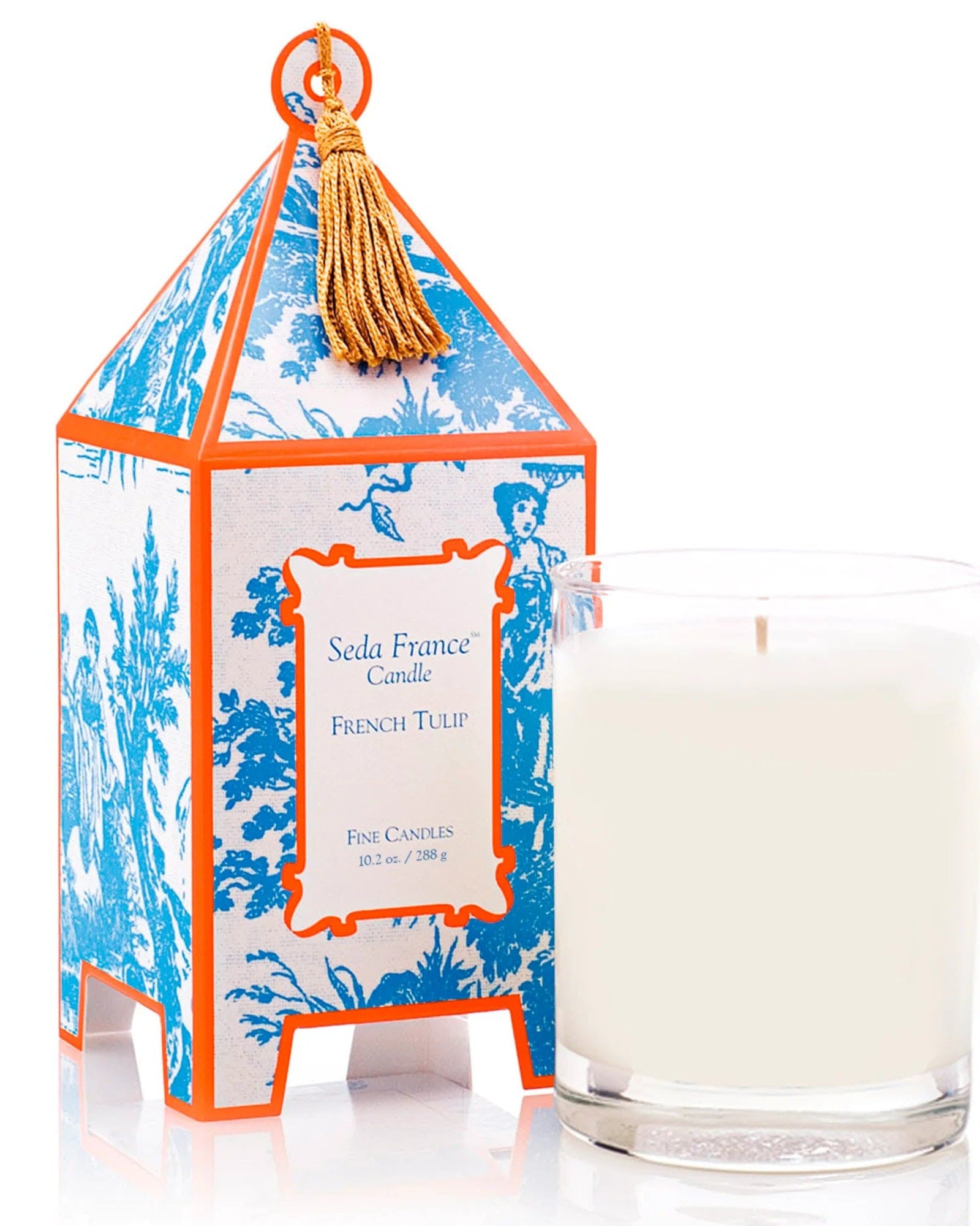 Seda France Candles Candles and Scents French Tulip Classic Toile Pagoda Box Candle