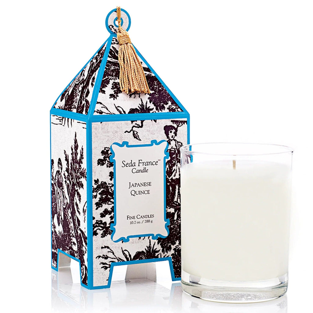 Seda France Candles Candles and Scents Japanese Quince Toile Pagoda Box Candle