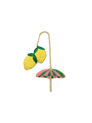 Lemon/Umbrella Beaded Bag Charm