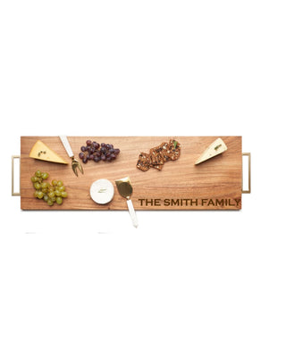 Sophistiplate Cutting Boards Personalized 30x10 Acacia Serving Board w/ Handles