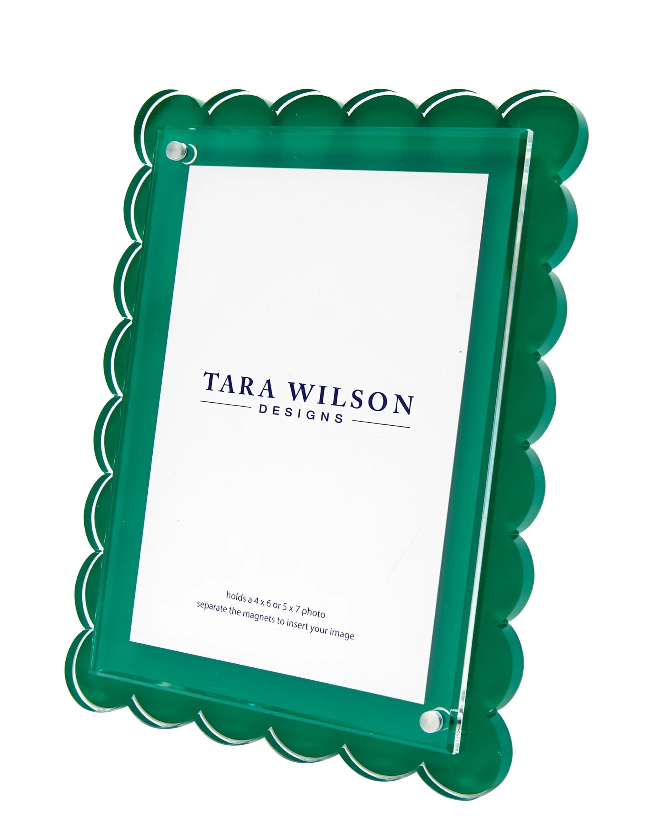 Tara Wilson Designs Picture Frames Green Scallop Frame