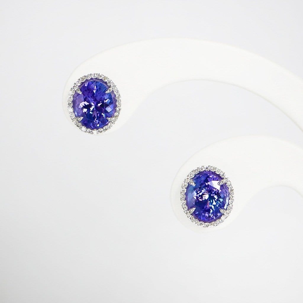 True Love Earrings 5.2ct Tanzanite and diamond stud earrings