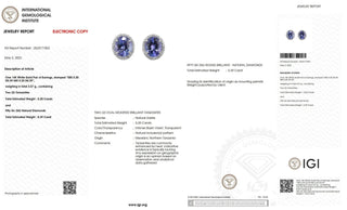 5.2ct Tanzanite and diamond stud earrings