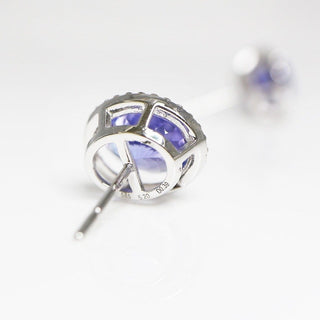 5.2ct Tanzanite and diamond stud earrings