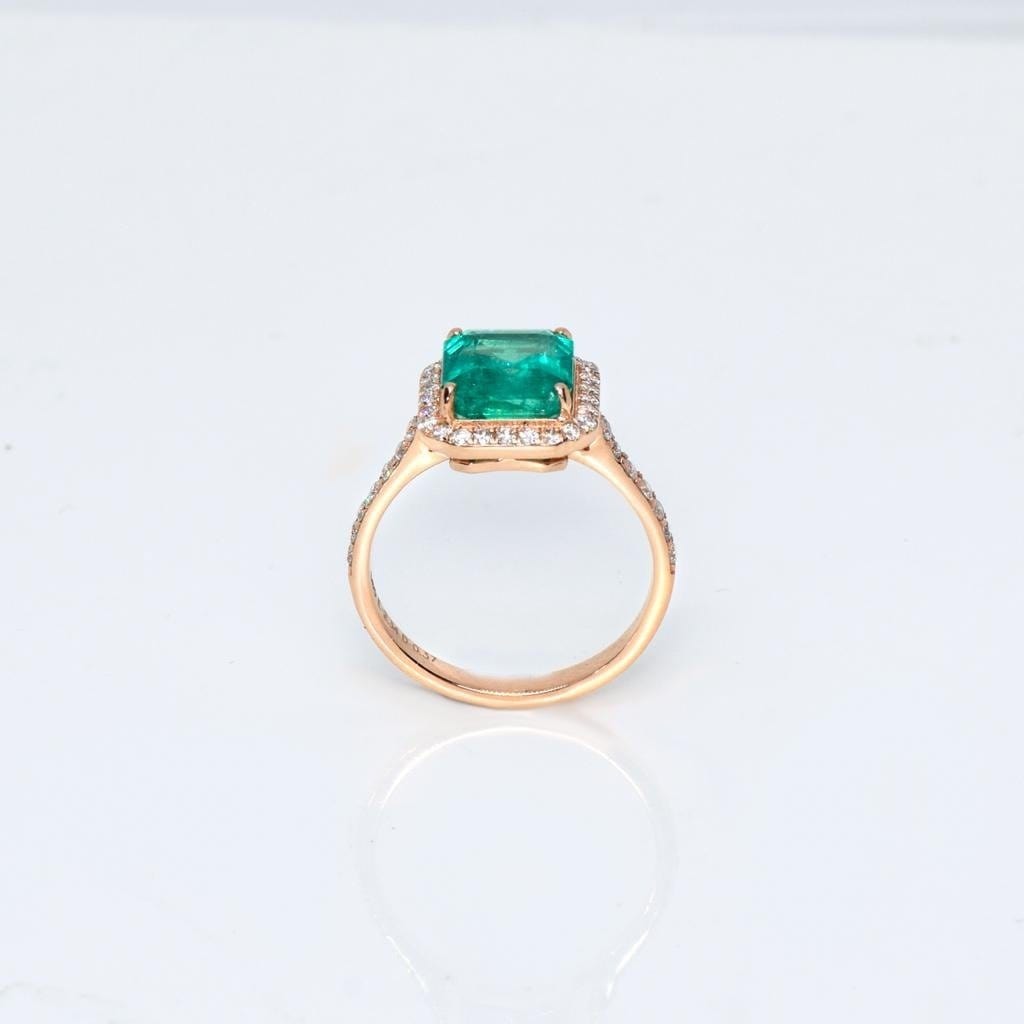2.3 Carat Emerald Diamond Ring