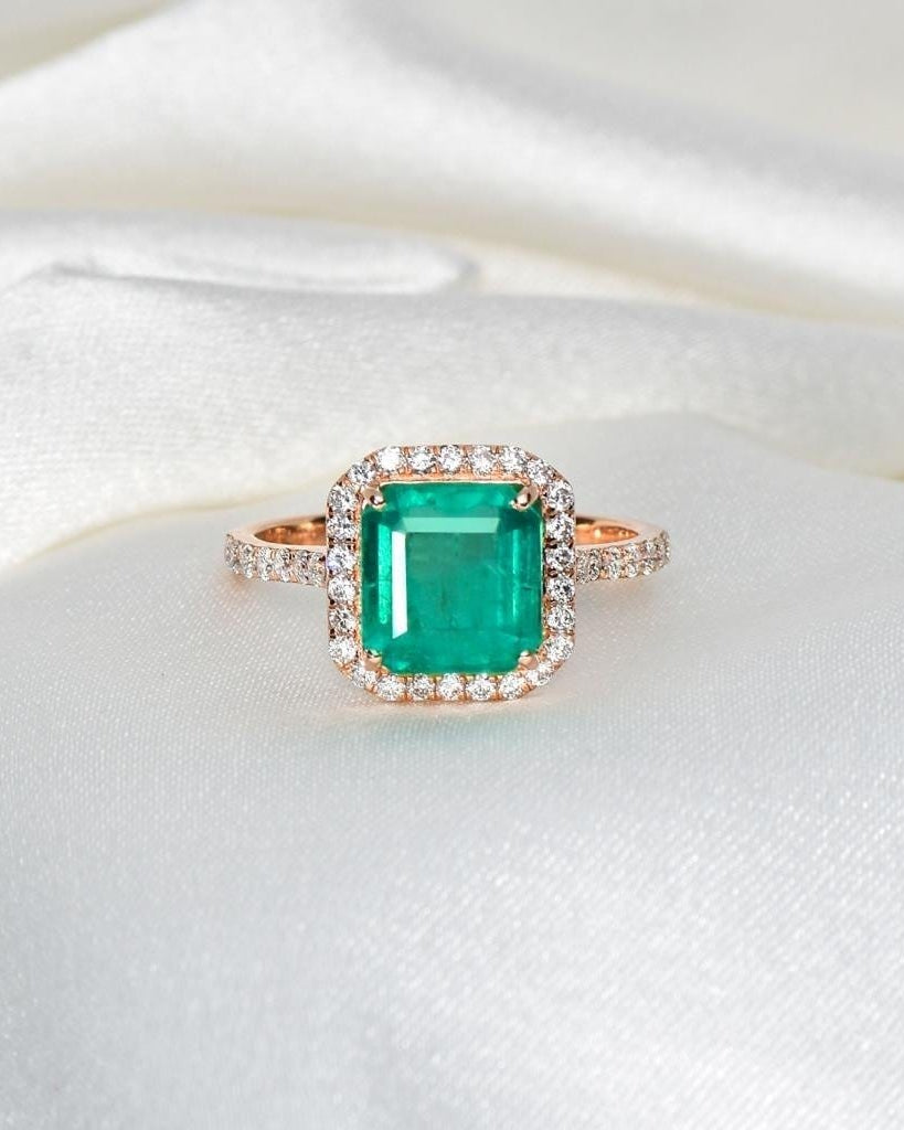 2.3 Carat Emerald Diamond Ring
